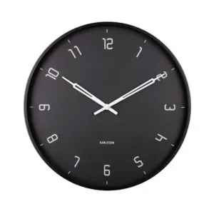 Topkwaliteit Karlsson Wandklok Stark - Rond - Zwart - Ø40cm