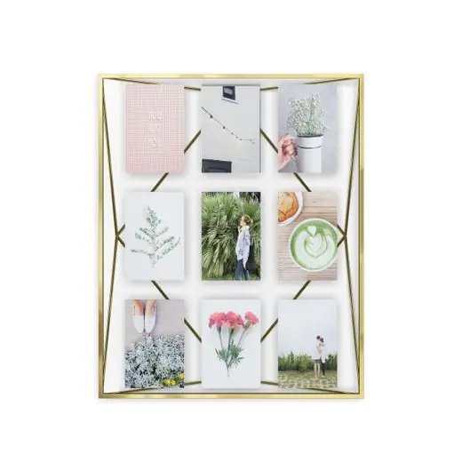 Beste Prijs Umbra Collagelijst Prisma - Messing - Mat - 9,5x45,7x55,9cm