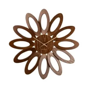 Betaalbaar Karlsson Wandklok Fiore - Donker Hout - Ø40cm