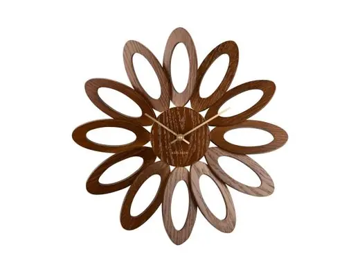 Betaalbaar Karlsson Wandklok Fiore - Donker Hout - Ø40cm
