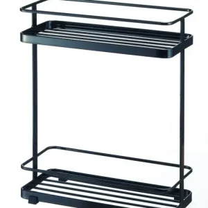 Premium Yamazaki Badkamerrek Tower - 2 Laags - Zwart - 28x12x33,5cm