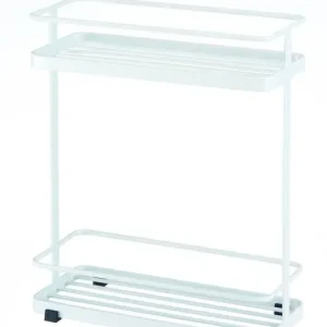 Handgemaakt Yamazaki Badkamerrek Tower - 2 Laags - Wit - 28x12x33,5cm