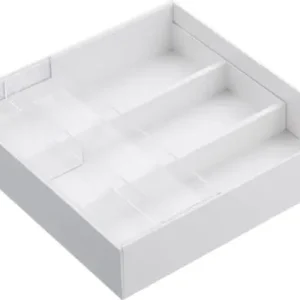Budget Yamazaki Opbergbak Tower - Lade-organiser - Uitschuifbaar - Wit - 25x24,6x5,7cm