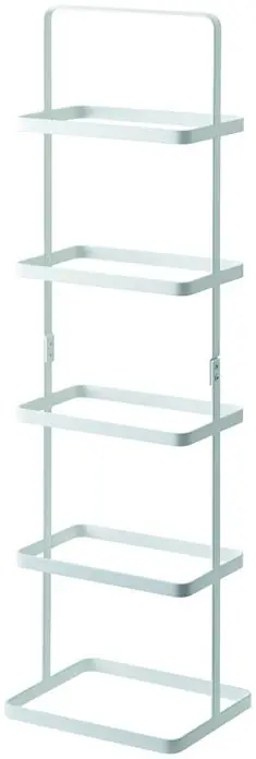 Yamazaki Schoenenrek Tower - 5 Laags - Tall - Wit - 22x18x77,5cm Op = Op