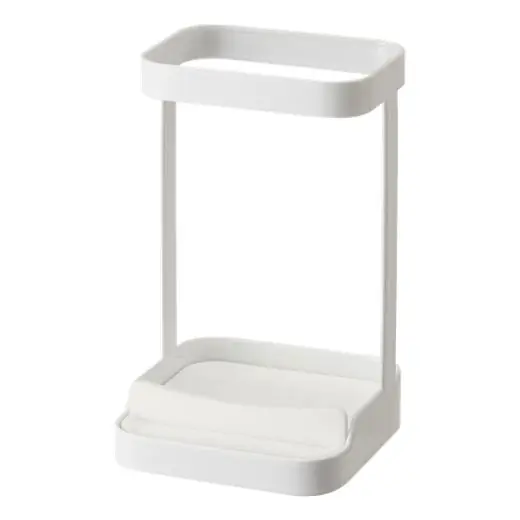Yamazaki Opbergrek Tower - Krultang En Stijltanghouder - Wit - 10,5x10,5x16,5cm Direct Beschikbaar