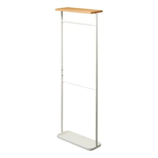 Yamazaki Paraplubak Tower - Ophangrek - Wit - Naturel Hout - 40x15x112cm Betaalbaar