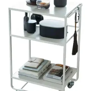 Uitverkoop Yamazaki Opbergtrolley Tower - Vierkant - 3 Laags - Wit - 38x49x81,5cm