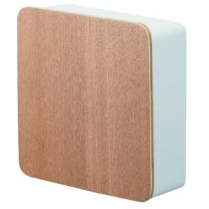 Authentiek Yamazaki Sleutelhouder Rin - Magnetisch Sleutelkastje - Wit - Naturel Hout - 15,8x5,7x15,8cm