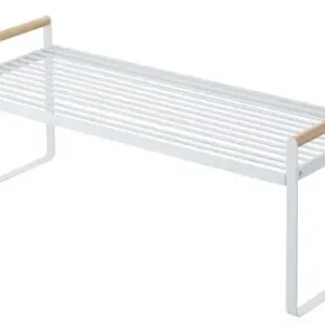 Yamazaki Opbergrek Tosca - Keukenorganizer - Wit - Naturel Hout - 60x22,5x22cm Koop Vandaag