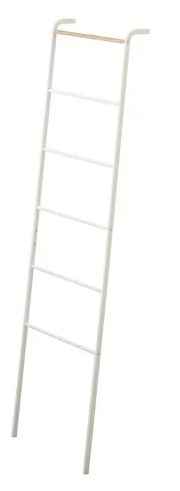 Budget Yamazaki Decoratieve-ladder Tower - Wit - Naturel Hout - 45x24x160cm