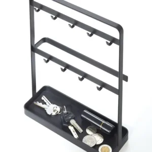 Alleen Vandaag Yamazaki Sleutelhouder Smart - Vrijstaand - Met Opbergbakje - Zwart - 20x7,5x27cm