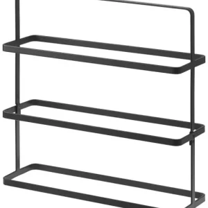 Yamazaki Schoenenrek Tower - 3 Laags - Wide - Zwart - 50x14x45,5cm Hoge Kwaliteit
