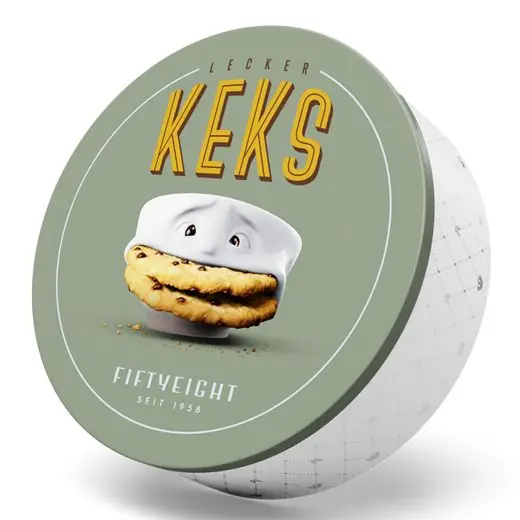 Aanbieding Tassen bewaarblik - Koekblik - Lecker Keks - 22x7,1cm