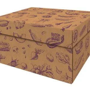 Favoriet Dutch Design Brand Opbergbak Storage Box - Van Karton - Vegetables - Groenten - 38,9x31,3x20,6cm