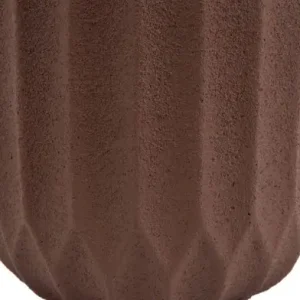 Pt Bloempot Stripes - Small - Kleibruin - Ø13x13cm Uitverkoop