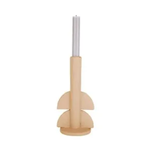 Budget Pt Kaarsenstandaard Half Bubbles - Zandbruin - 22x11x9,5cm