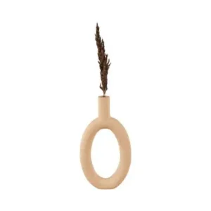 Gratis Verzending Pt Vaas Ring Oval - High - Zandbruin - 31x16,5x3,5cm