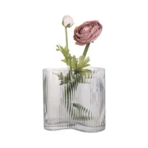 Laatste Kans Pt Vaas Allure Wave - Donkergrijs - 18,5x12x18cm
