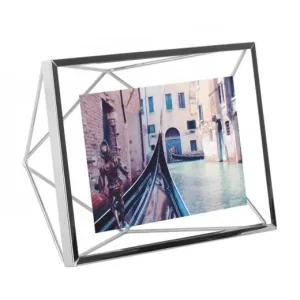 Weekendaanbieding Umbra Fotolijst Prisma - Voor 10 X 15 Cm - Chroom - 15,3x20,3x7,6cm
