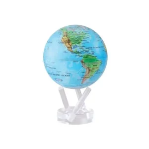 Mova Wereldbol World - Op Zonne Energie - Blauw Met Hoogtekaart - RBE - Ø11,5cm Shop Nu