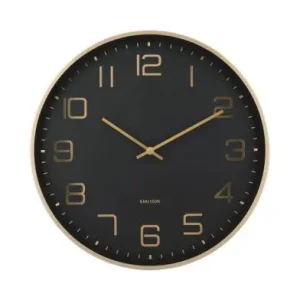 Betrouwbaar Karlsson Wandklok Elegance Glow - Zwart - Goud - Ø40cm