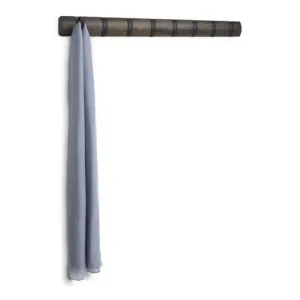 Merkproduct Umbra Wandkapstok Flip - 8 Haken - Inklapbaar - Zwart - Walnoot - 81x6x3cm