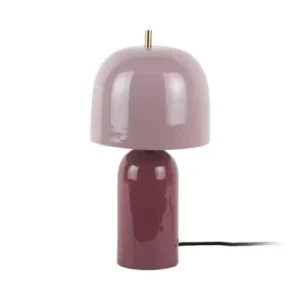Exclusief Leitmotiv Tafellamp Rico - Emaille - Donker Mauve Paars - Zacht Lavendel Paars - 20x20x43cm