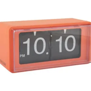 Beperkt Aanbod Karlsson Flip Klok Retro Boxed Flip - Wandklok - Helder Oranje - 20x10x10cm