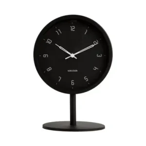 Ambachtelijk Karlsson Staande klok Stark - Rond - Zwart - 22,5x15x1,2cm