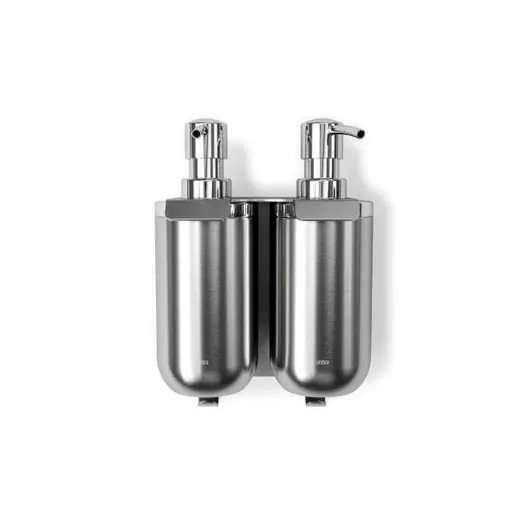 Geld-Terug-Garantie Umbra Zeepdispenser Junip - Set Van 2 - Voor Aan De Wand - Roestvrij Staal - 21.3x14.9x9.5cm