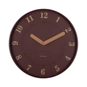 Op = Op Karlsson Wandklok Amena - Bordeaux Rood - Ø40cm