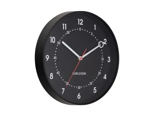 Merkproduct Karlsson Wandklok Fresco - Zwart - Ø31,5