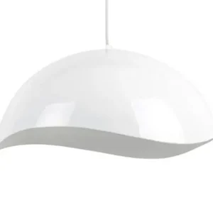 Leitmotiv Hanglamp Waved - Emaille - Wit - 50x50x23cm Laatste Kans