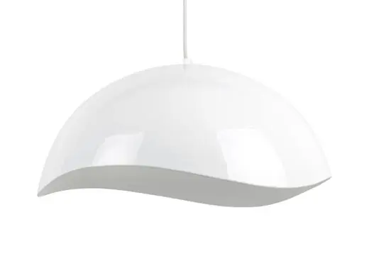 Leitmotiv Hanglamp Waved - Emaille - Wit - 50x50x23cm Laatste Kans