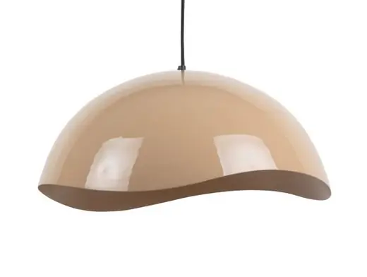 Nieuw Leitmotiv Hanglamp Waved - Emaille - Zacht Bruin - 50x50x23cm