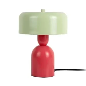 Garantie Inbegrepen Leitmotiv Tafellamp Double Funky - Scarlet Rood - Zacht Groen - 19x19x24cm