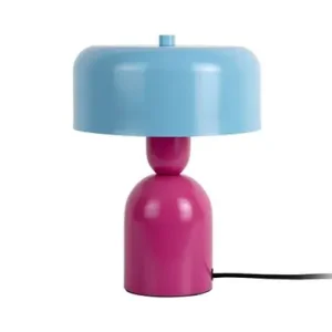 Leitmotiv Tafellamp Double Funky - Helder Roze - Zacht Blauw - 19x19x24cm Populair