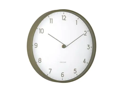 Actieprijs Karlsson Wandklok Sencillez - Leger Groen - Ø30cm