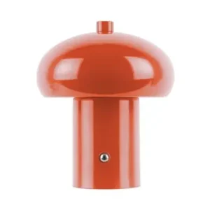 Leitmotiv Tafellamp Retro Seta LED - Oplaadbaar - Warm Oranje - 12,5x12,5x15cm Wereldwijde Verzending