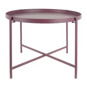 Leitmotiv Koffietafel Meseta - Bijzettafel - Donker Mauve Paars - 50x50x38,5cm Plaats Bestelling