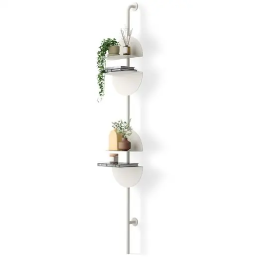 Umbra Wandrek Solis - Verstelbaar - Stang Met 4 Plankjes - Zand - 35x18x204,5cm Lage Prijs