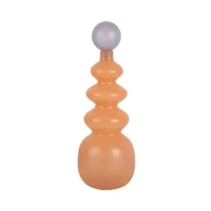 Flitsaanbieding Pt Vaas Alegre Anillo - Met Dop - Large - Perzik Oranje Met Zacht Paars - 15x15x43cm