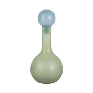 Geld-Terug-Garantie Pt Vaas Alegre Globo - Met Dop - Medium - Zacht Groen Met Zacht Blauw - 14x14x31,5cm
