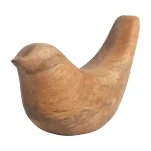 Pt Beeld Bird - Vogel - Tale Up - Mango Hout - 13x5x18,5cm Garantie Inbegrepen