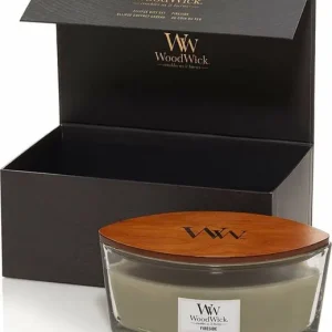 Woodwick Geurkaars Gift Set - Ellipse - Fireside - 19x11,5x8,5cm Gratis Retour