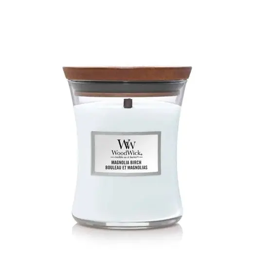Woodwick Geurkaars Medium - Magnolia Birch - 10x10x11,5cm Lage Kosten