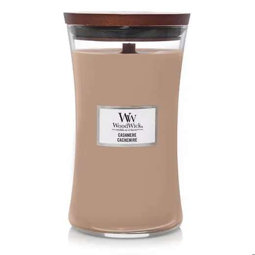 Korting Woodwick Geurkaars Large - Cashmere - 10,5x10,5x17,5cm