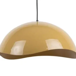 Leitmotiv Hanglamp Waved - Emaille - Large - Honing Geel - 50x50x23cm Gecertificeerd