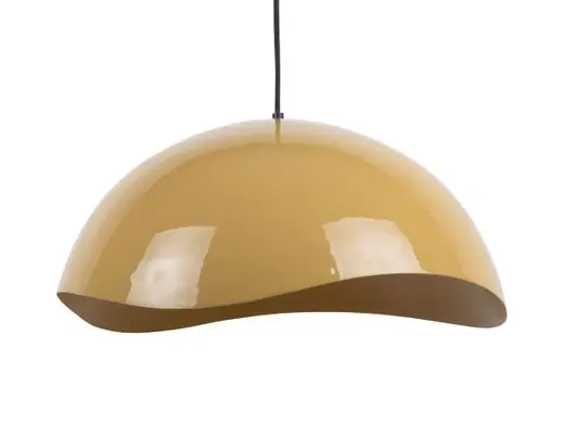 Leitmotiv Hanglamp Waved - Emaille - Large - Honing Geel - 50x50x23cm Gecertificeerd