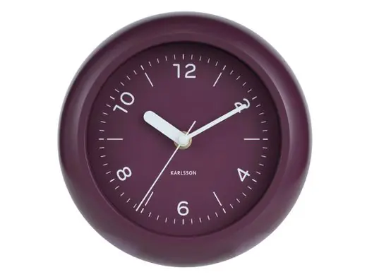 Exclusief Karlsson Wandklok Slope - Donker Mauve Paars - Ø20cm